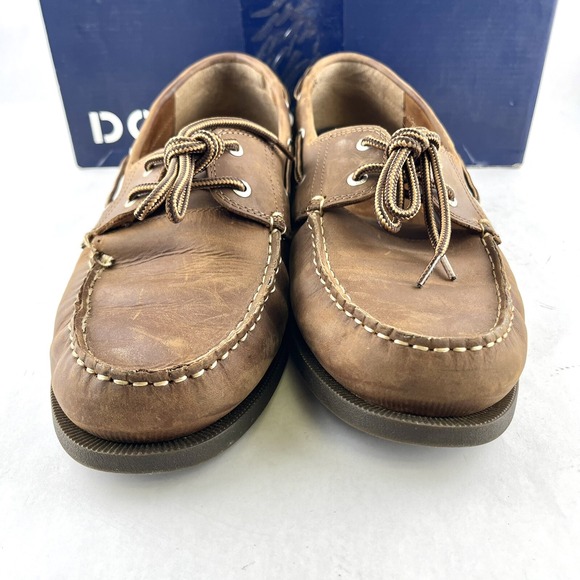 Dockers Men's Vargas Rust Leather Boat Shoes Size 11 90-30406 Casual Slip-On - Picture 3 of 8